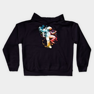 Astronaut Dancing in Space Kids Hoodie